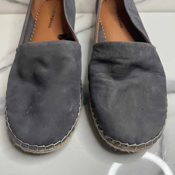 Lucky Brown Women's Blue Suede Beachy Comfort Slip-On Espadrille Loafers Sz 8.5 - Picture 3 of 8